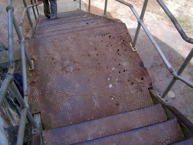 Iron plates still good to go, despite a spot of rust.