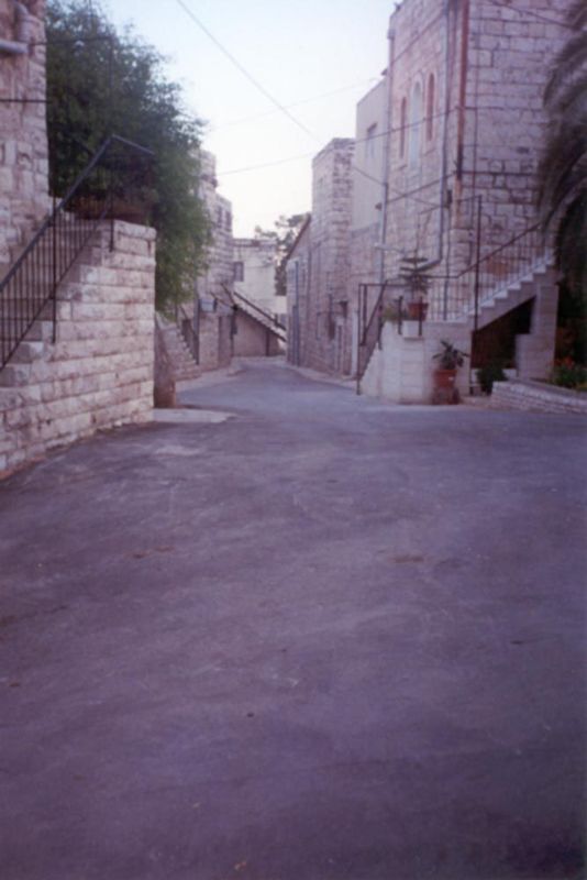 A peaceful-looking village scene? This is a mental hospital on the west side of Jerusalem, near the industrial neighborhood of Kfar Sha'ul. 