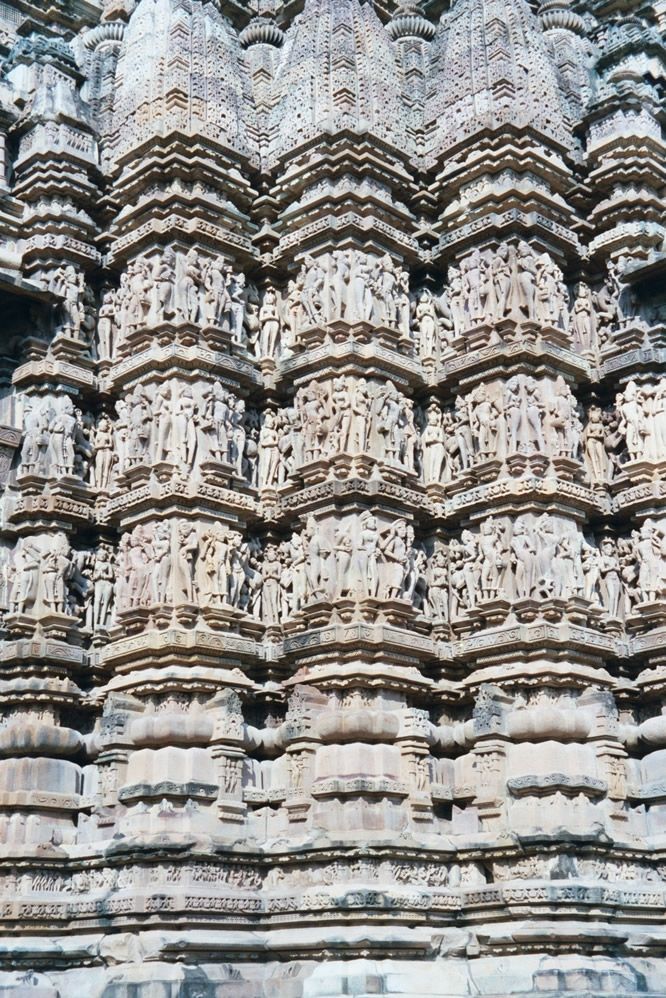 Close-up of the base of the Mahadeva shikara.