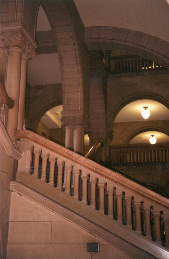 Just inside the north entrance.