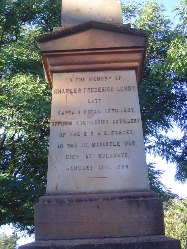 Who was Lendy? Roger Marston argues that "Lendy physically established the abiding Rhodesian principle that any dissent by the natives, and 