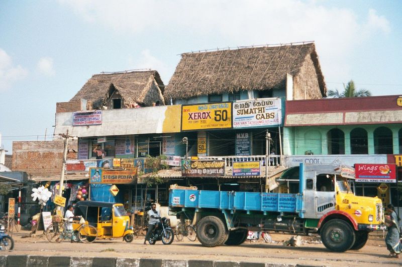 No room for a hut? Stack it on a proper building, in this case on the city's outskirts, past the airport.