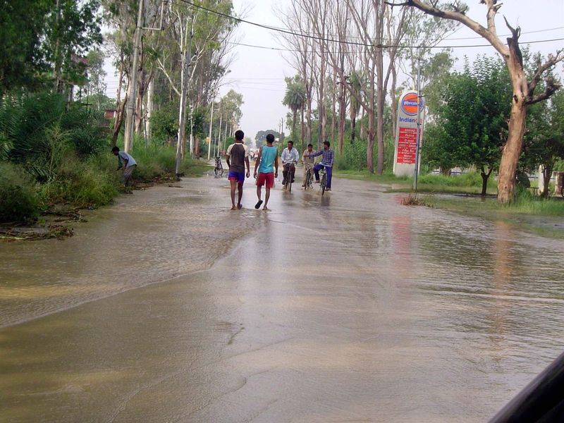 Roads are wet.