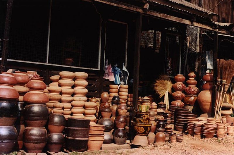 Streetside pottery.