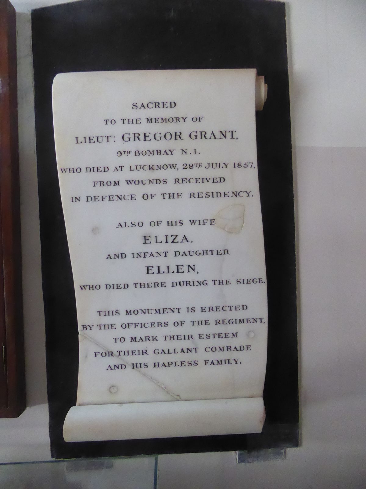 The most evocative part of the church as is almost always true across the colonial world are its wall-mounted memorials.

What was an office