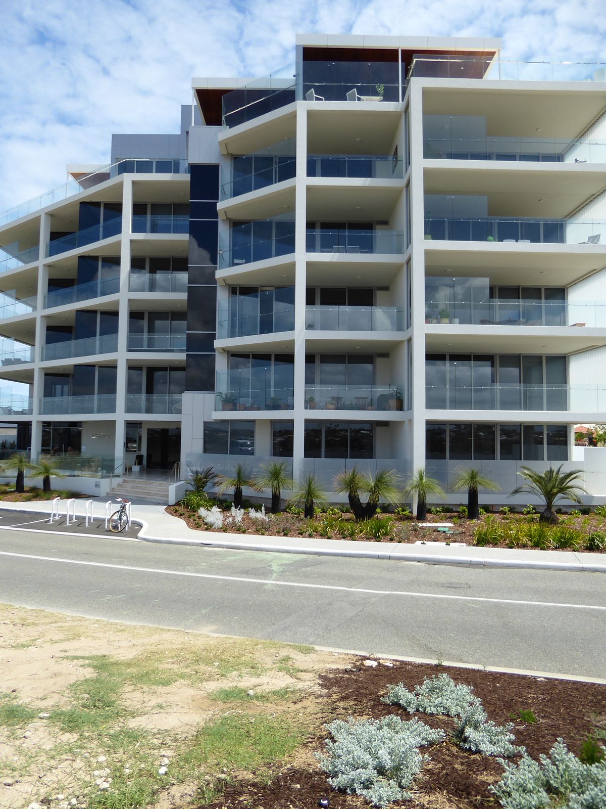 You can catch an even better glimpse if you're up in the Falcon Apartments on the same hilltop.
