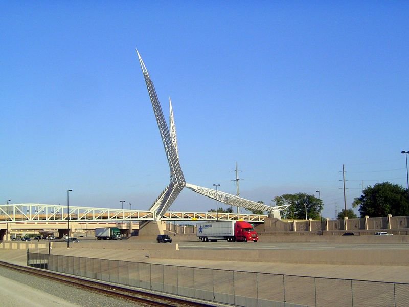 Over 90 percent of the traffic roaring through won't stop, but the city has gone ahead anyway and erected what it hopes will be an iconic sc