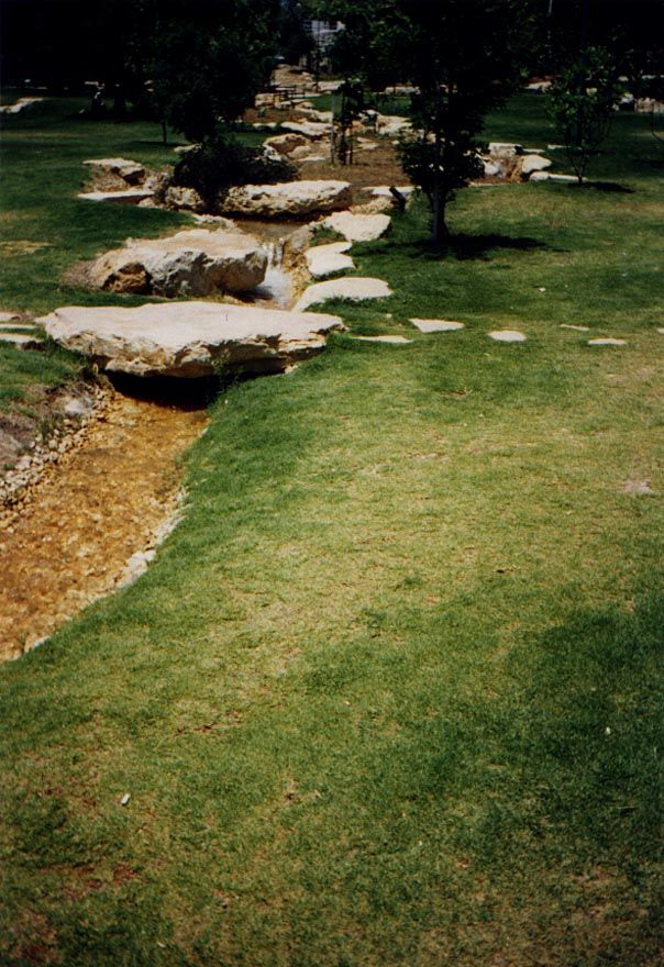 Nearby, an artificial but attractive creek runs through Independence Park, which adjoins the Mamilla Pool and its ruined Muslim graveyard.