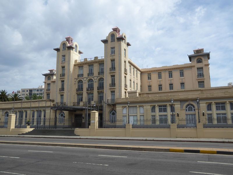 We're on the south coast, just east of the Ciudad Vieja. Here, facing the water, is the headquarters of Mercosur, the organization linking t