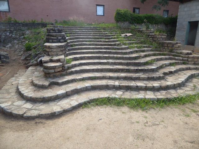 So for a while did Sheppard's, now demolished but leaving behind this faux-Great Zimbabwe staircase. Sheppard came from the English town of 