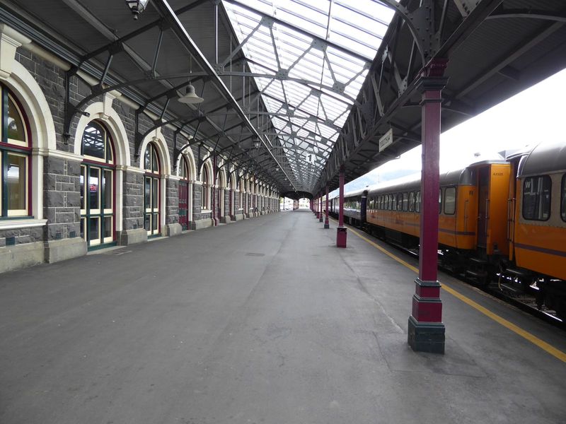 No passenger trains run now except a short-line for tourists.