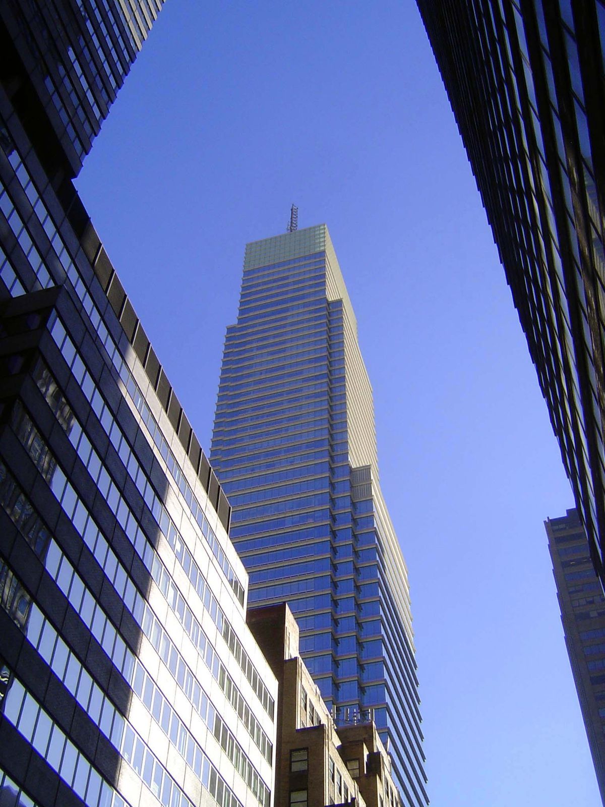 Cesar Pelli's mixed-use Bloomberg Building, completed by Vornado Realty Trust in 2005 at 731 Lexington at 58th, occupies the site of Alexand