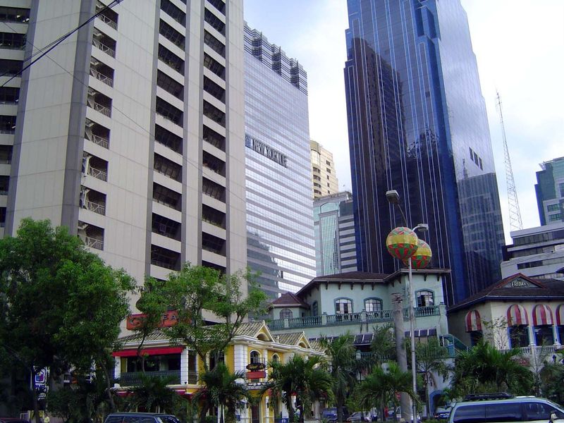 If Ortigas represents the future, then people apparently also want the past, because at the foot of the towers this commercial center tries 