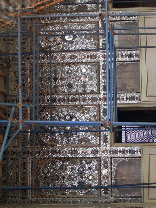 You'll have to use a lot of imagination to envision the place without scaffolding and, ideally, with lots of reflected candle light.

In 180