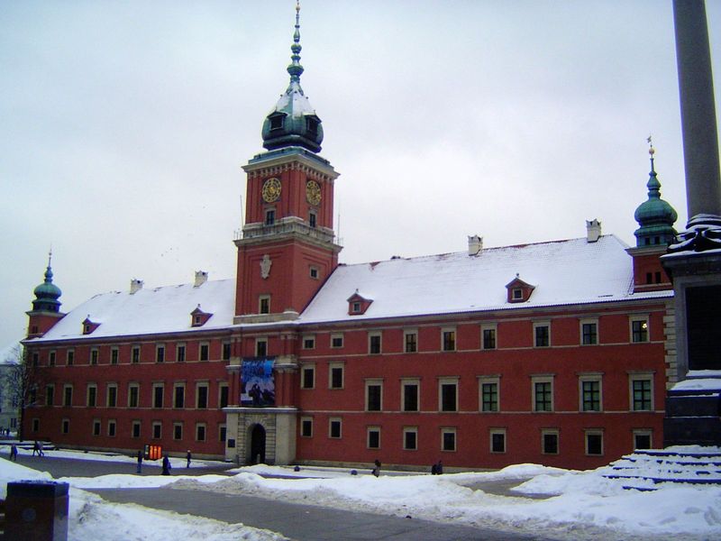The royal palace is laid out as a pentagon with a tail like a lasso. Vindictively blown up by the Nazis, the building was rebuilt between 19