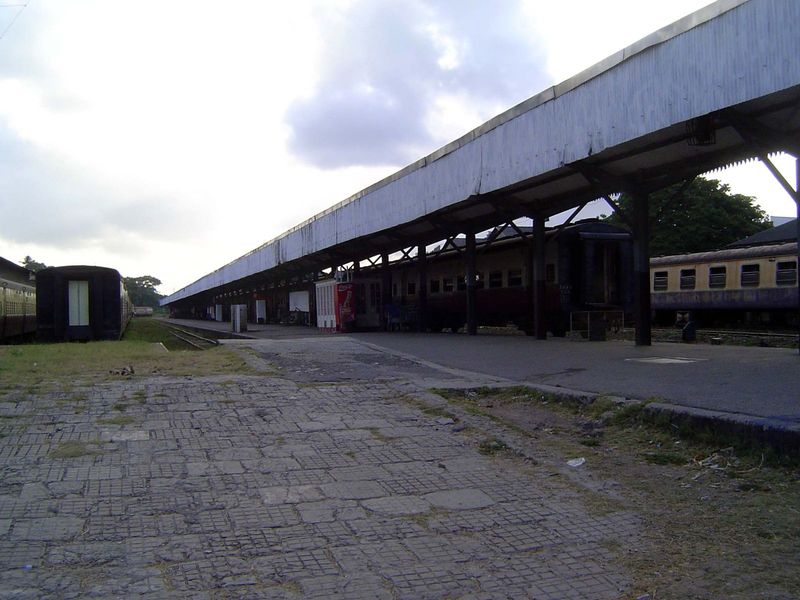 The railway platforms are very quiet today, with service suspended.
