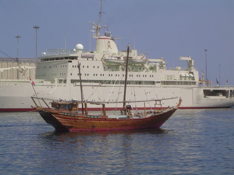 At anchor: old and new.