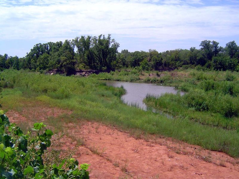 Eight miles upstream, the river looks a bit more like itself, though what you see here is actually what's released from a reservoir immediat