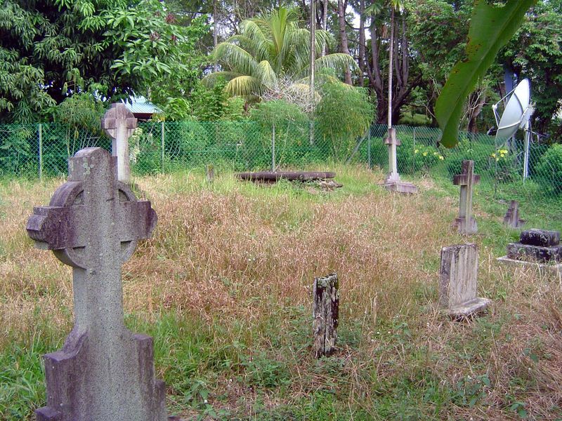 There are several Christian cemeteries in Kuching, but this is the oldest, on the edge of the church grounds and across a street from the ma