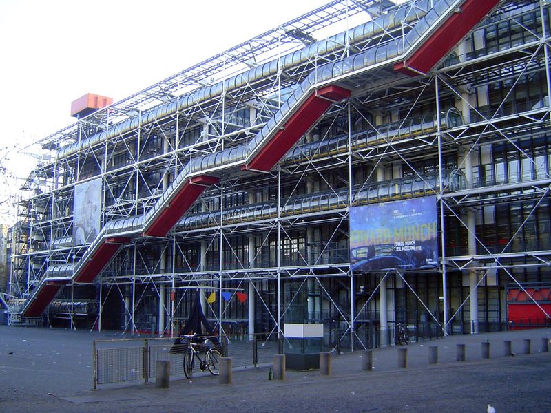 Five hundred feet to the east is the Centre Georges-Pompidou, alias the Beaubourg or perhaps the world's first urban oil refinery. Georges P