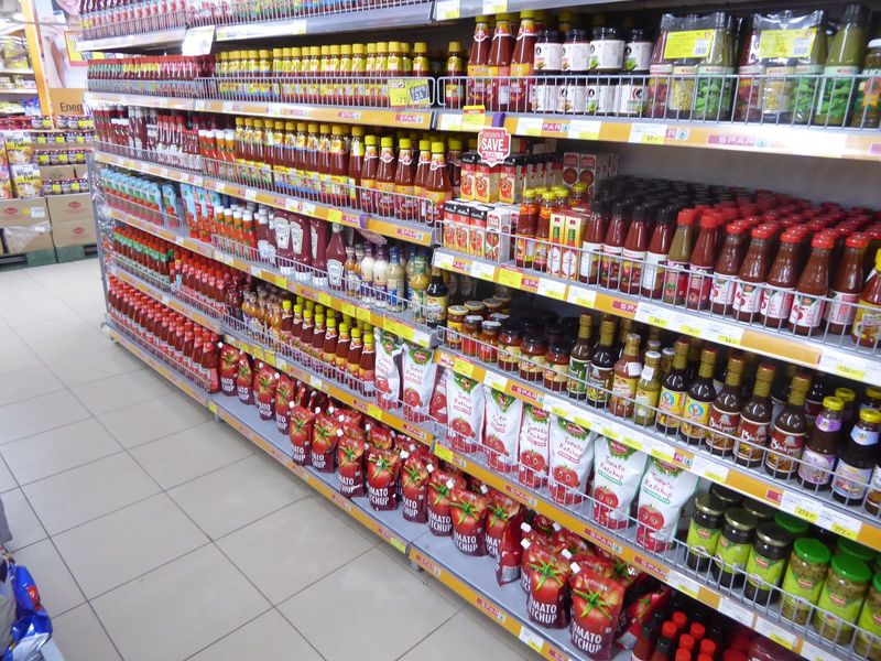 Know any American supermarket with this much tomato sauce?