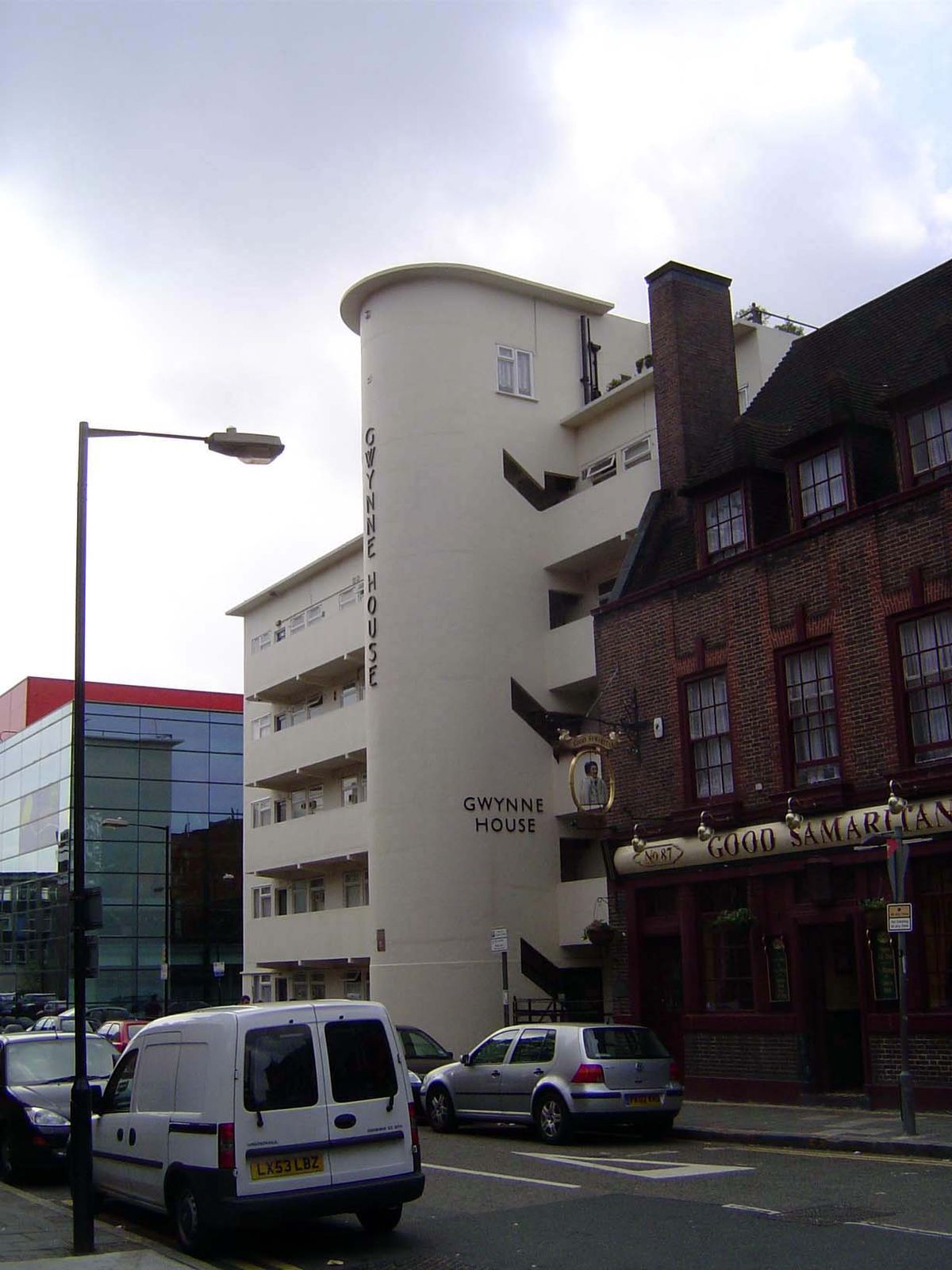 Gwynne House, built in what has been called the ocean-liner style.