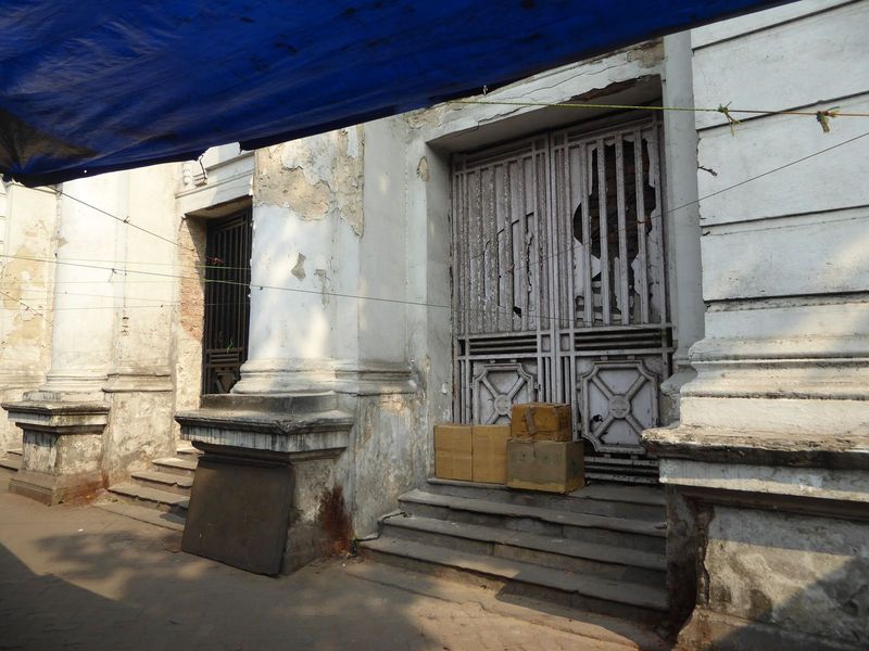 Stairs into the museum. You have to sympathize with the authorities, who have restored the Town Hall and the Treasury Building but can't kee