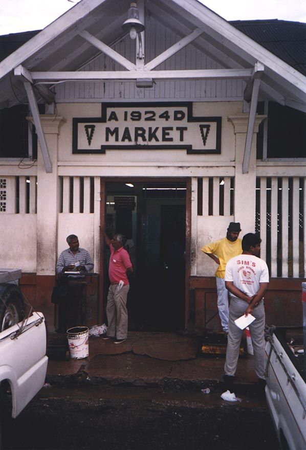 The local fish market, a relic of British rule.