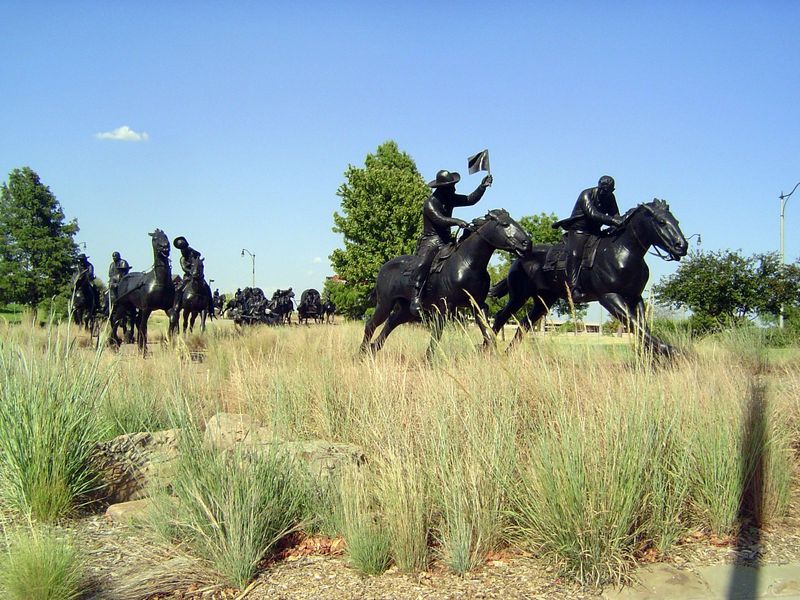And this? It's less than a mile to the east and is part of the very large Centennial Land Run Monument.