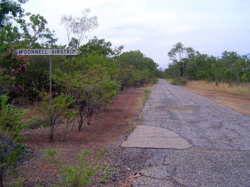 The original highway, leading to another wartime airstrip.