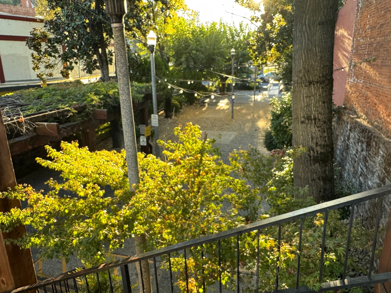 But here's a nice bit: Sonora Creek passes under Washington Street and has been made into a park.