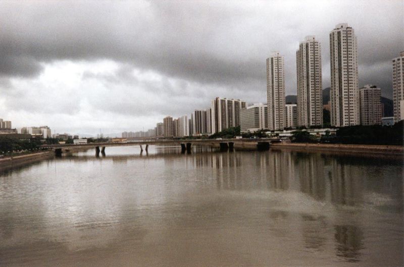 To get to Luk Keng, you pass through Shatin, one of Hong Kong's new towns. This picture, with its hint of Vermeer, is about as poetic as one