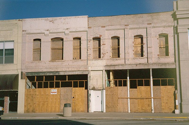 Most of the in-line buildings on Main have been heavily renovated, but owners are still trapped by those old, massive walls. The steel beams