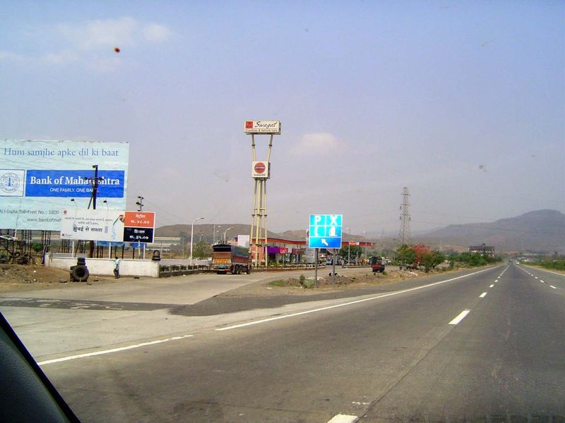 The section of the highway between Pune and Bombay is one of the most crowded highways in India. Come back another time, and you'll probably