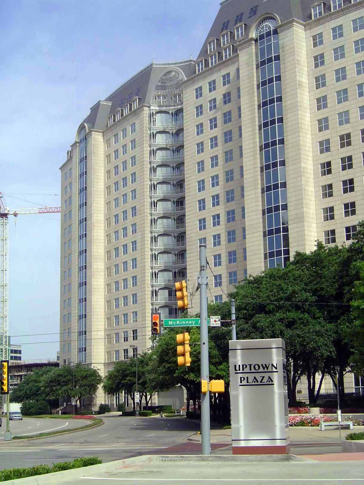 Uptown's revival began with this building, the Crescent, designed by Philip Johnson and opened as a hotel in 1985.