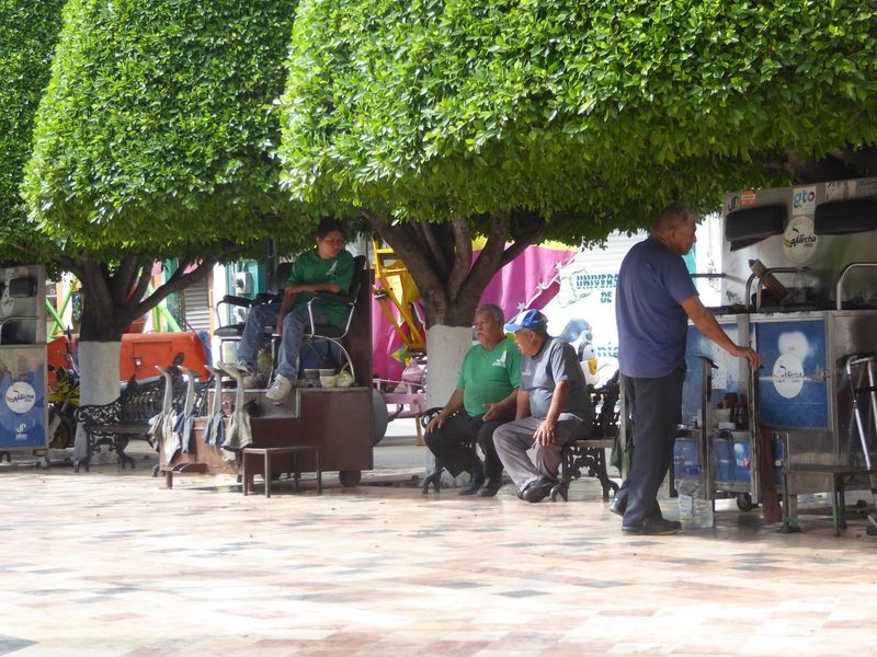 The Catholic Church isn't the only thing holding up better in Mexico than in the U.S. How many shoeshine stands survive up north?
