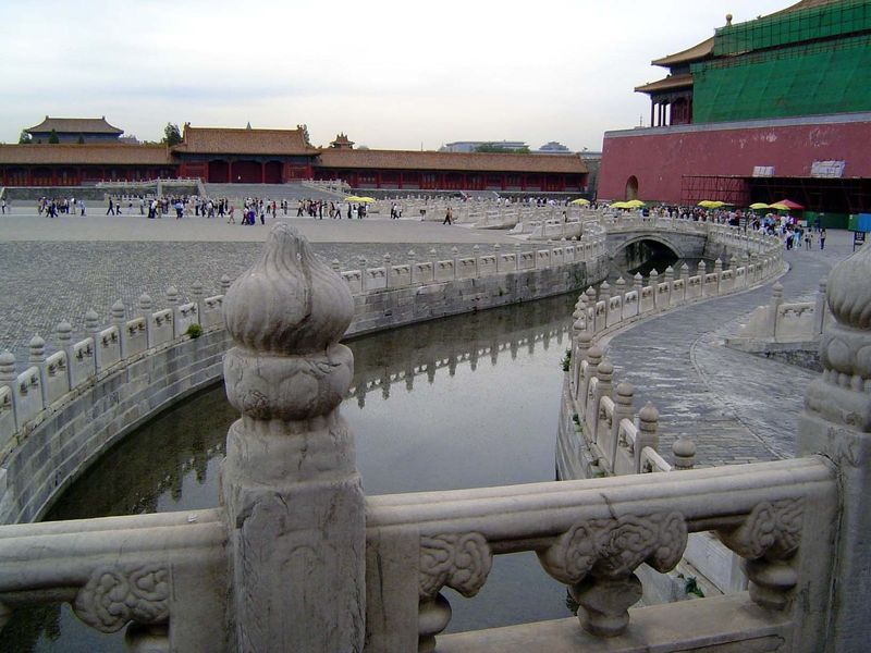 The Golden Water River crosses the Forbidden City from northwest to southeast. Intended less as an amenity than as a source of water in case
