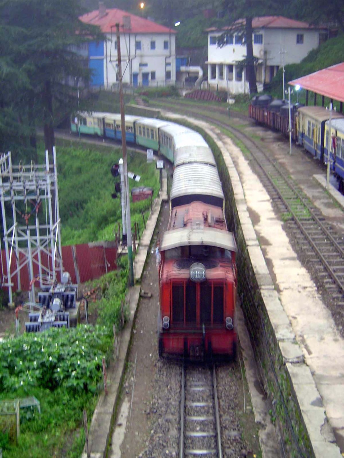 Entering the station.