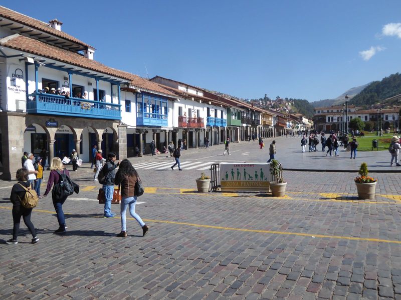 Tourist money has paid for many of the balconies facing the Plaza Mayor. Old photographs show the buildings here with only a few.