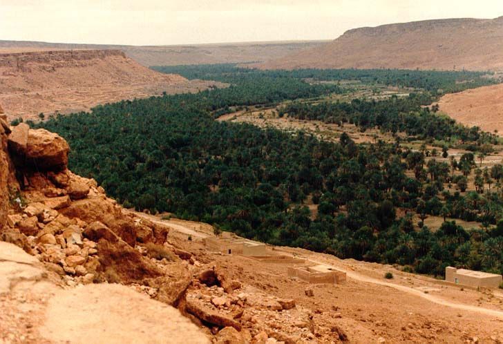 Not far south, however, the forest is forgotten. The Oued Ziz winds its sinuous path through the desert.