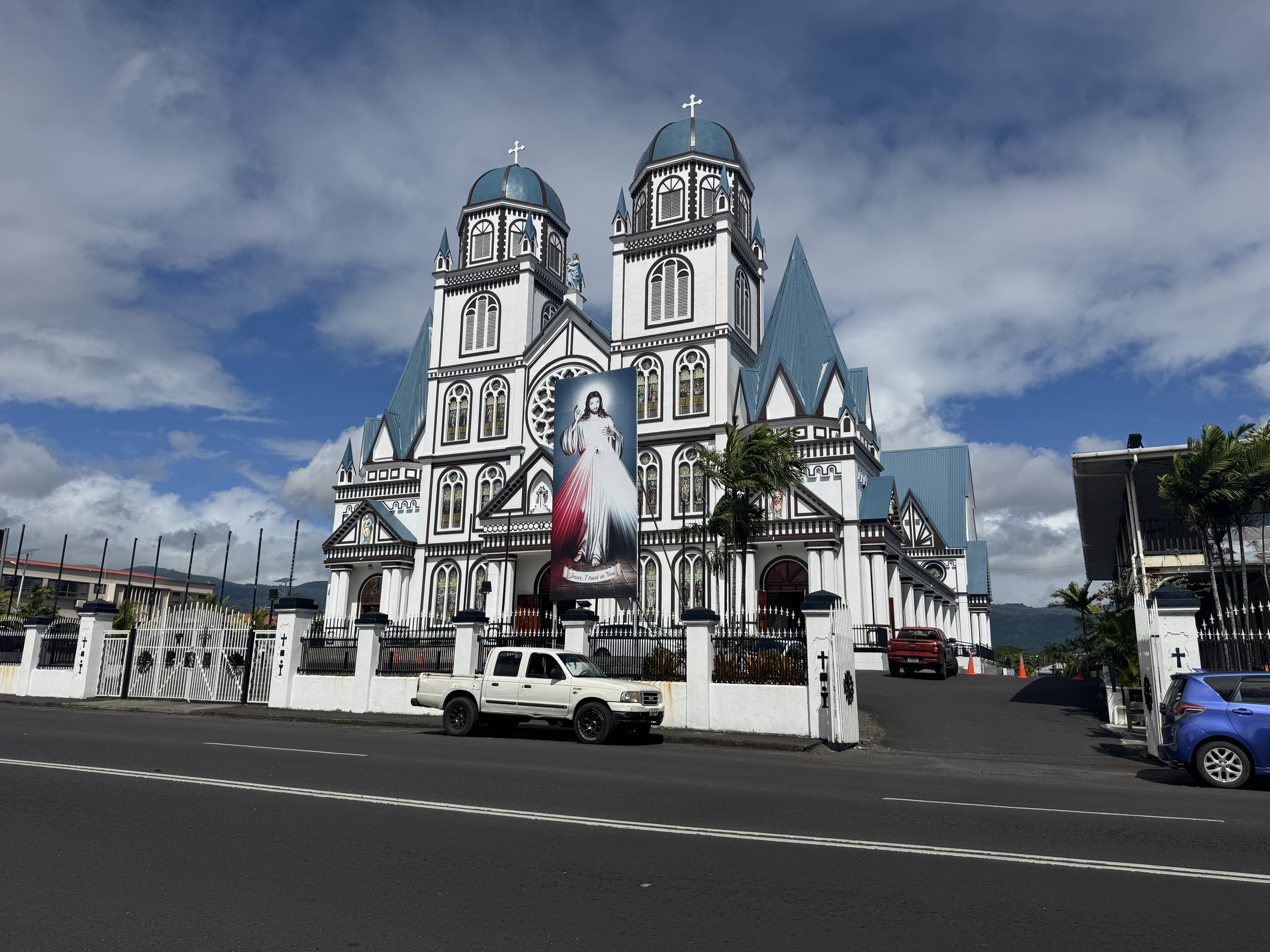 Here, on the site of the previous picture, is the replacement cathedral, opened in 2014.