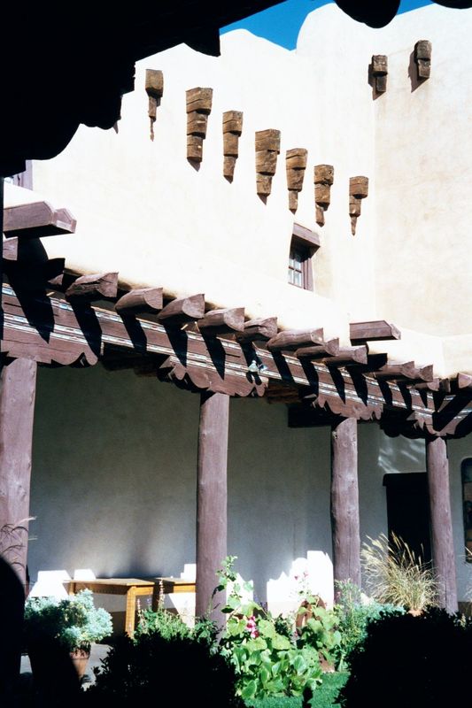 An interior detail of the same museum. The form has been copied so many times that a building like this could house almost anything in Santa