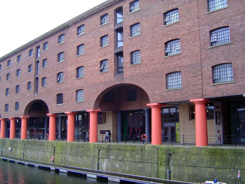 The warehouses on these new docks were entirely fireproof, thanks to cast iron, visible here in the mighty columns.

The first use of cast i