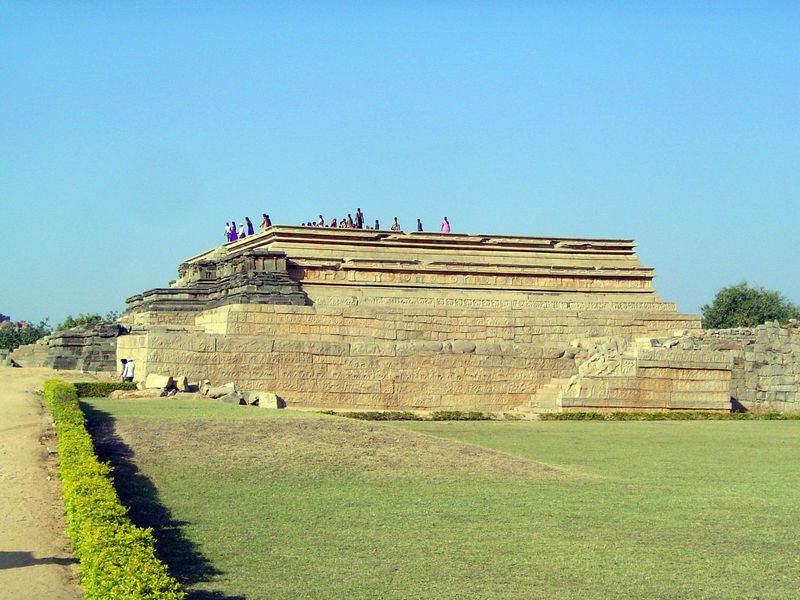 The previous picture was taken from the top of this platform, called the the Mahanavami Dibba and possibly used by the king during the great