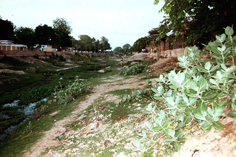 At Kanpur, the canal empties into the Ganges, where boats were once intended to pass from the canal to the river. They never did, and much o