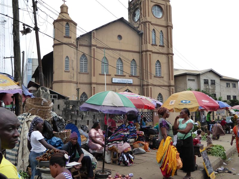 Here's another, a second Christ Church Cathedral. It's on the mainland at Oyingbo and belongs to the First African Church, an 1891 splinter 
