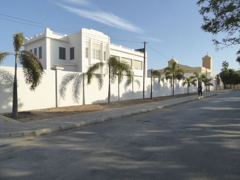 Just north of the mosque on the right, still looking like a church, is the French consulate and Institute Français.
