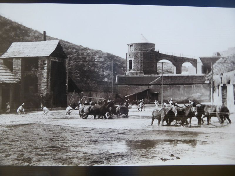 And here it is when it supplied water to one of many local haciendas de plata or amalgamation works, where silver ore was brought up, crushe
