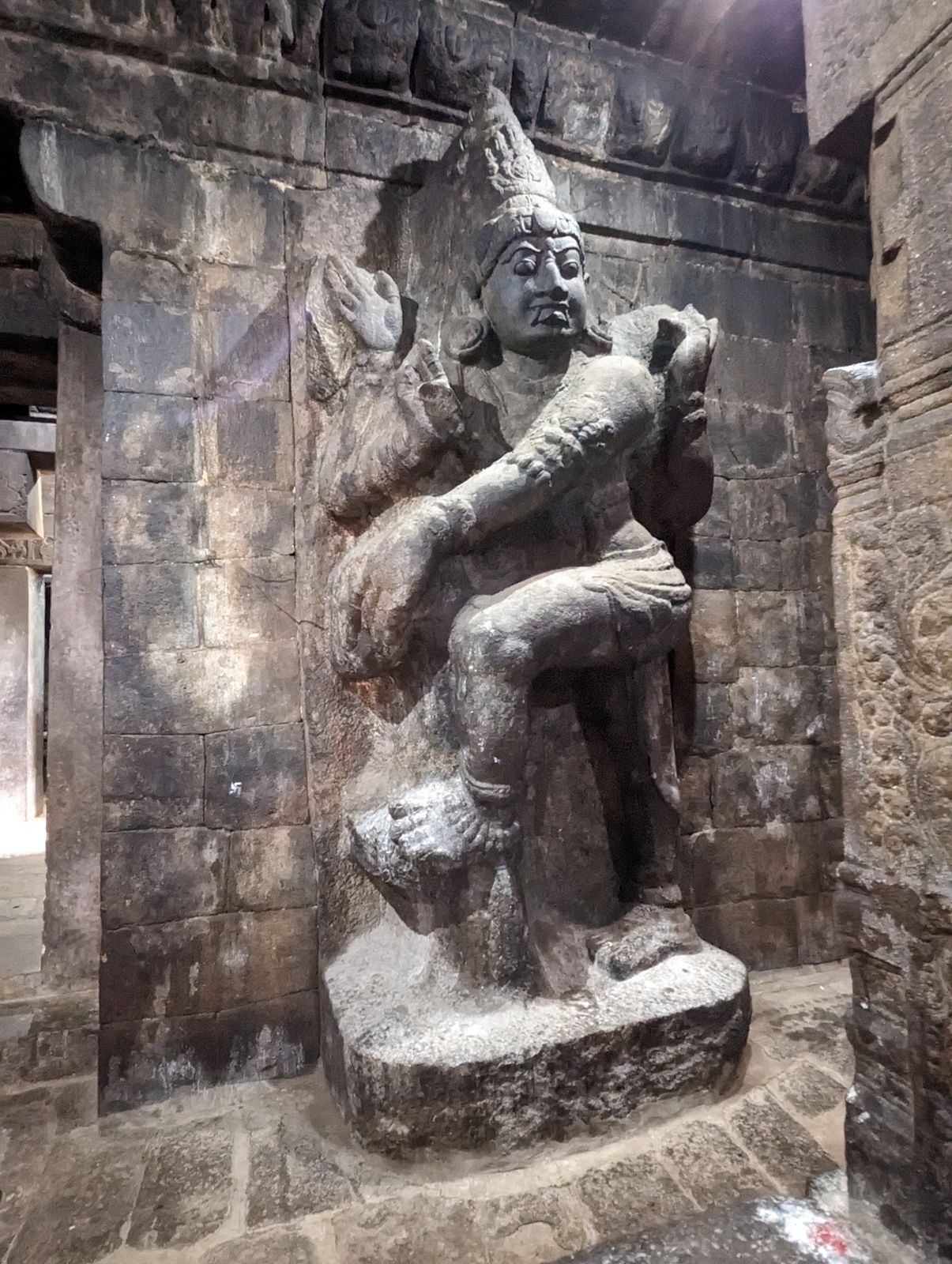 Except for entrance sculptures like this dvarapala.