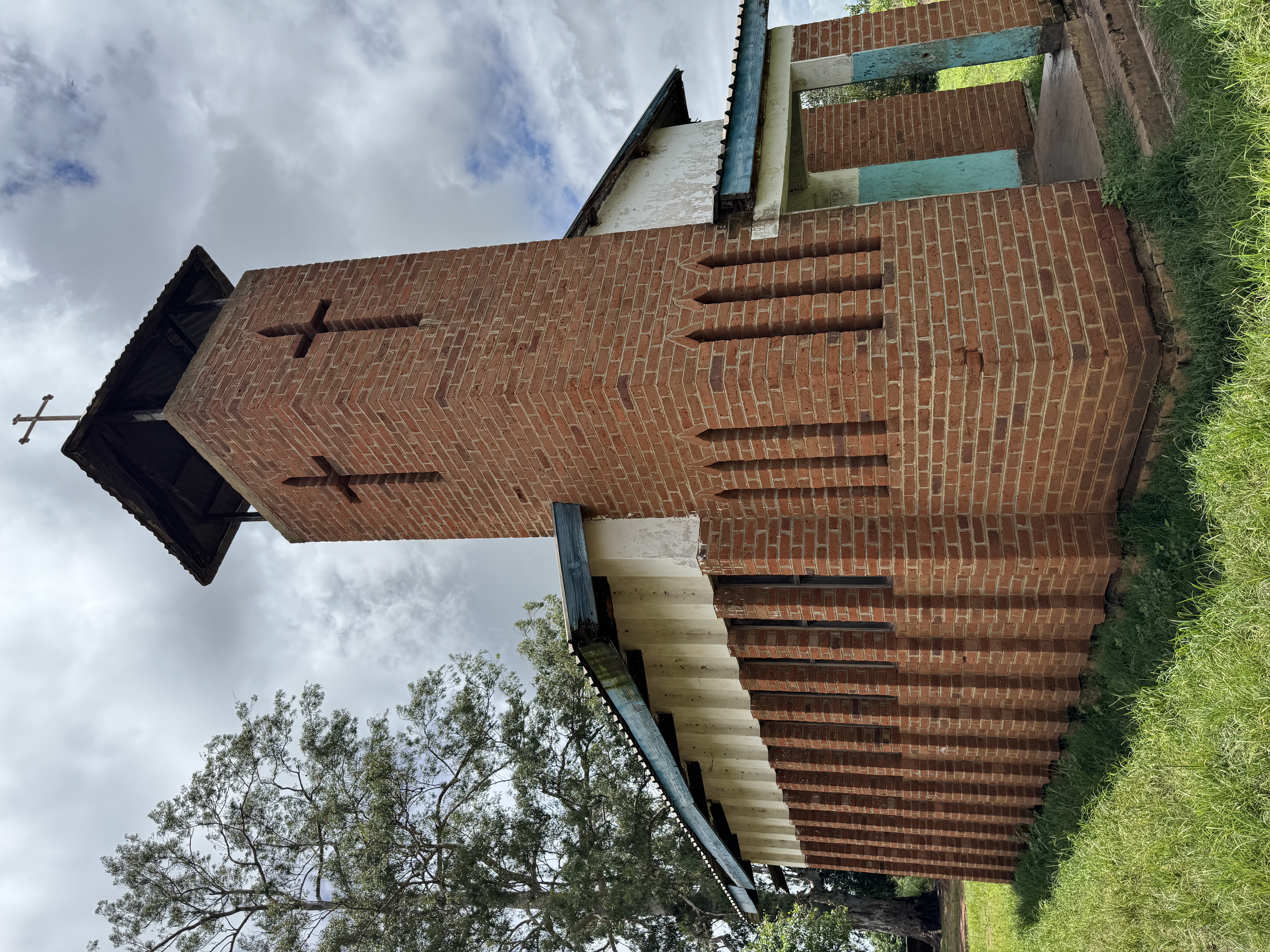 A modern church on the site.